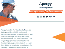 Tablet Screenshot of apergy.com